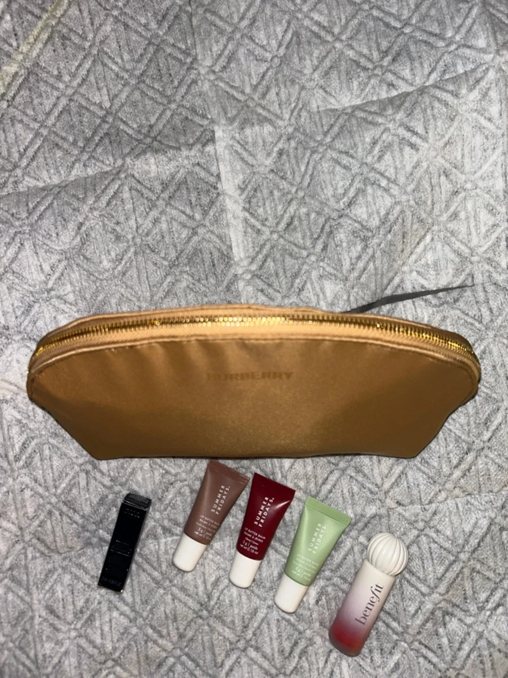 Burberry Beige Nylon Cosmetic Pouch NWOT - Picture 6 of 13